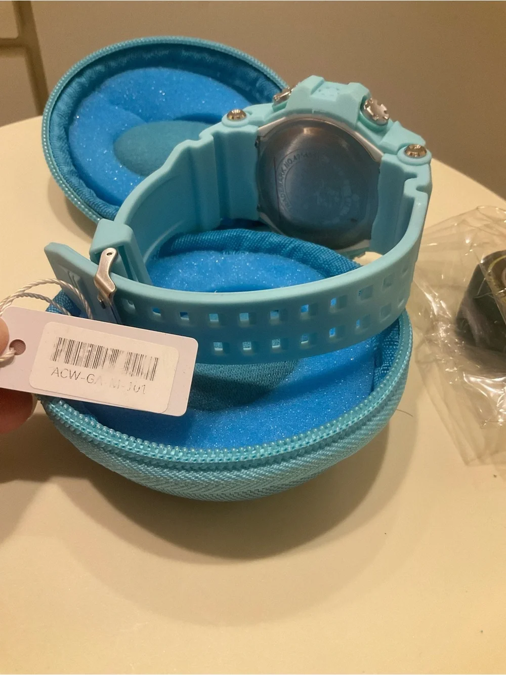 NWT Invicta Activa Digital Sport Watch Aqua Blue WR 30M w/ Case